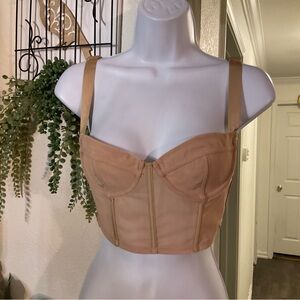 Oh Polly Nude Mesh Bralette